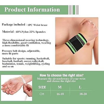 Wrist Support Wraps with Compression Straps and Wrist Brace Unisex Adjustable for Strength Training,Fitness, Gym Training, Bodybuilding, Gymnastics and Workout