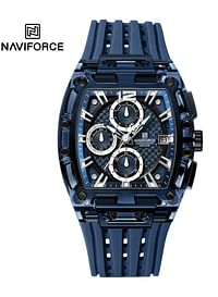 New Design NAVIFORCE NF 7105 Men Quartz Waterproof Sport Outdoor Watch-BE - Blue