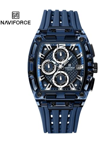 New Design NAVIFORCE NF 7105 Men Quartz Waterproof Sport Outdoor Watch-BE - Blue