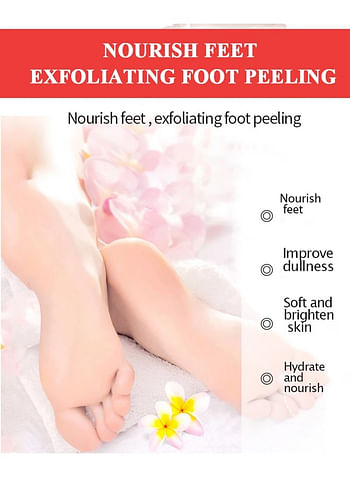 6 Pieces Foot Peeling and Exfoliating Mask, Dead Skin Removing Sock - Lavender, Aloe Vera