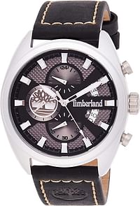 Timberland TBL15640JLS-02 Analogue Watch With A Leather Strap For Men 43 mm -Black