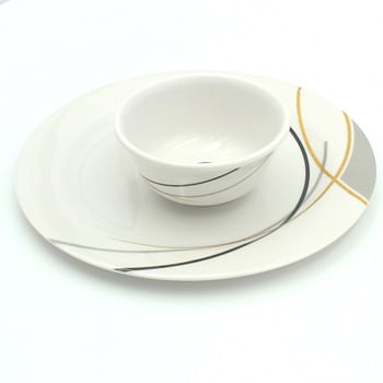 Melrich 20 pcs Melamine Dinnerware Set Strong and long lasting plates set dinner bowls