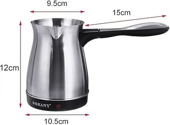 Sokany Electric Turkish Coffee Maker SK-214 - Silver