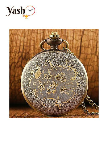 Yash Classic Retro Vinatge Design Quartz Pocket Watch