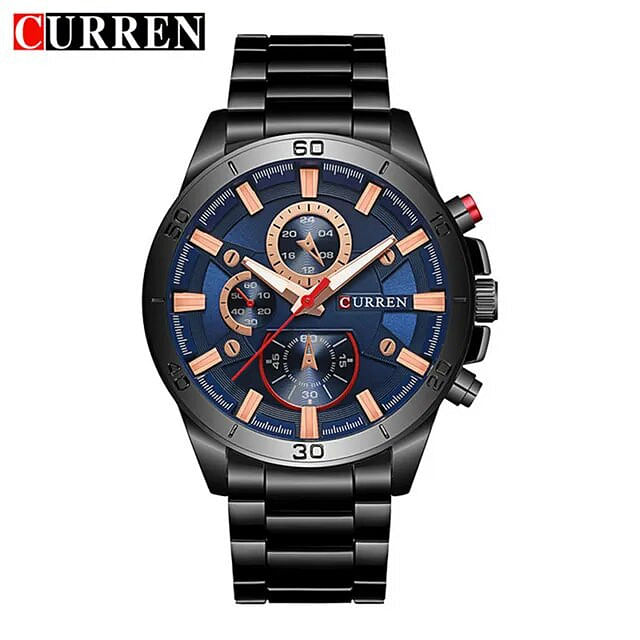 CURREN 8275 Original Brand Stainless Steel Band Wrist Watch For Men