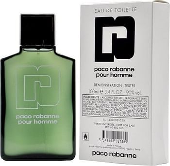 PACORABANNE GREEN POUR HOMME EDT 100ML (TESTER)