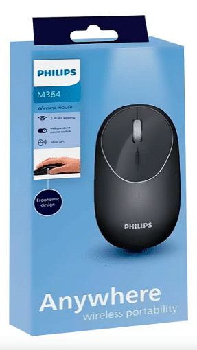 Philips M364 Anywhere Wireless Portability Mouse Black
