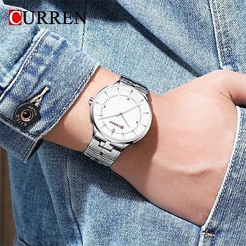 Curren 8321 Stainless Steel Wristwatch - Silver