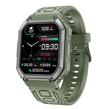 Max & Max Adventure Smart Watch for Men and Women for Android and IOS iPhone, Answer/Make Calls, Blood Pressure Heart Rate Monitor Fitness Tracking for Gym Sports Water Resistant (Green)