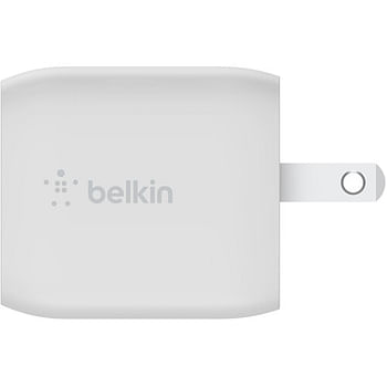 Belkin Boost Charge Pro WCH011dqWH 45w Dual USB-C Wall Charger with Pps - White