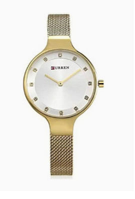 CURREN 9008 Original Brand Stainless Steel Band  Wrist Watch For Women