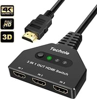 Techole  HS309-BK HDMI Switch 4K 3 in 1 Out, HDMI Splitter M16