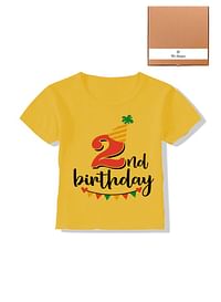Its My 2nd Birthday Party Boys and Girls Costume Tshirt Memorable Gift Idea Amazing Photoshoot Prop Yellow