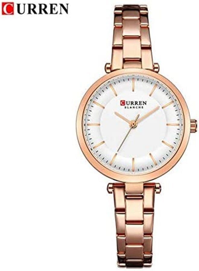 CURREN 9054 Women Stainless Steel Elegant Bracelet Watches Analog Quartz Business Simple Dial Wristwatch.