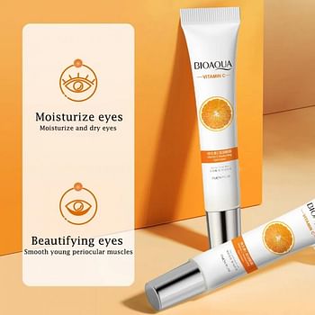 Vitamin C Eye Cream for Dark Circles, Moisturizing and Brightening Eye Contour - 20 g