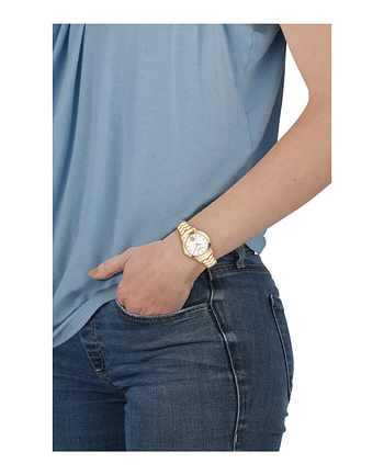 فيرسس فيرساتشي ساعة يد معدنية دائرية الشكل للنساء V WVSP564321  ملم 34 - ذهبي