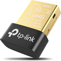 TP-Link USB Bluetooth Adapter for PC UB400, 4.0 Bluetooth Dongle Receiver Support Windows 11/10/8.1/8/7/XP for Desktop, Laptop, Mouse, Keyboard, Printers, Headsets, Speakers, PS4/ Xbox Controllers