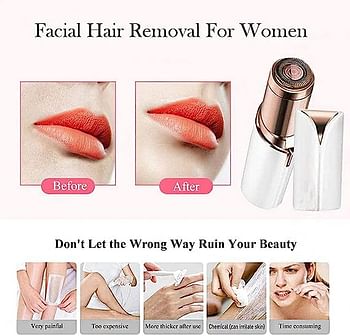 Mini Electric Painless Hair Removal White/Rose Gold