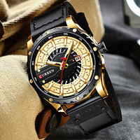 CURREN 8374 Luxury Fashion Casual Sport Watches for Men Leather Wrist Watch Man Clock Fashion Men Wristwatch .