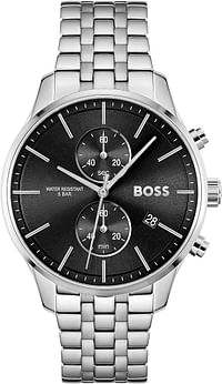 Hugo Boss ASSOCIATE Men's Watch, Analog 1513869 - Silver / Black