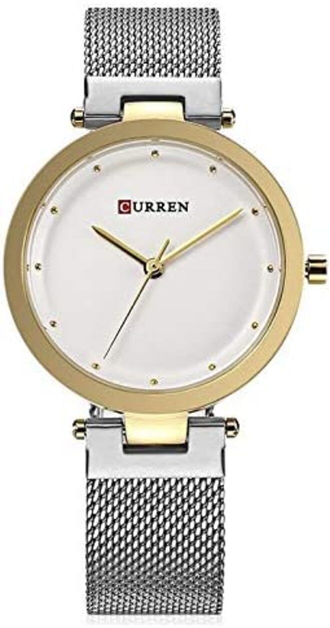 CURREN 9005 Original Brand Mesh Band Wrist Watch For Women With.