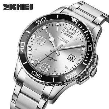 SKMEI Men Fashion Watch Waterproof Date Stainless Steel - Men Watch 9278