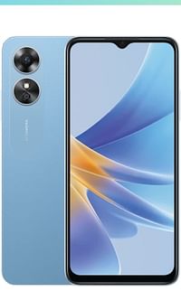 OPPO A17 Dual SIM 6.56 inches Smartphone 128GB 6GB RAM|5000mAh Long Lasting Battery |Fingerprint | 4G LTE Android Phone, Blue