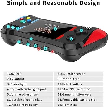 SUP X7 500-in-1 Classic old game handheld portable game console for two player