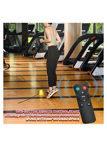 Innovation Jump Rope Machine, Jump Workout Entertaining Interaction Machine with Smart Remote Suits for Family, Office, Gym, Party - Black