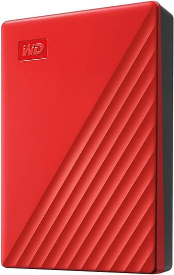 Western Digital My Passport Portable Hard Drive 5TB (WDBPKJ0050BRD-WESN) Red
