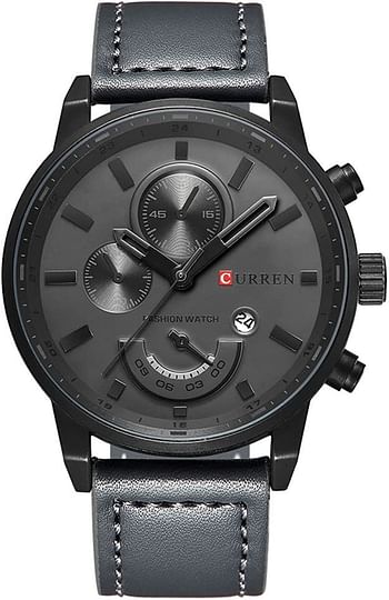 CURREN Men's PU Leather Analog Watch 8217