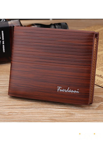 Men Leather Wallet Durable Bifold Design with Multiple Card Slots Light Brown