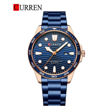 Curren 8426 Original Brand Stainless Steel Band Wrist Watch For Men / Blue