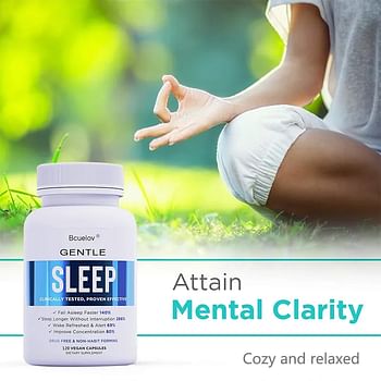 Relaxium Natural Sleep Aid - Sleep Supplement for Longer Sleep & Stress Relief (60 Capsules)