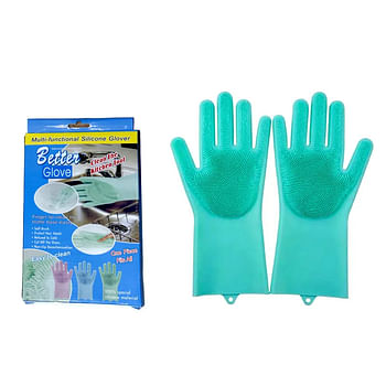 Multifunctional Silicone Scrubber Household Washing Better Gloves for Kitchen, Car, Pet care, Dishes, and Food  Color : Multicolor