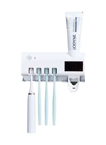 Wall Mounted UV Toothbrush Holder With Sterilizer Function White