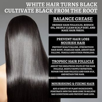 Hair Serum for White and Grey Hairs, Natural Hair Darkening Serum for Rapid Hair Growth, Nourishment and Anti-Grey Hair - 30 ml