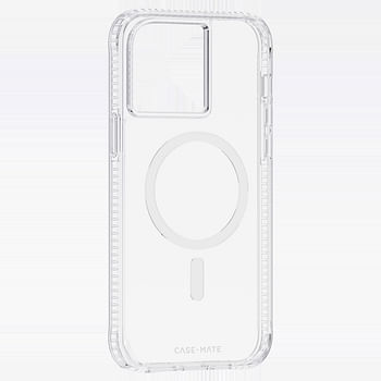 Case-mate Tough Case for Apple iPhone 14 Pro Max 2022 6.7" - 15-Ft Drop Protection w/ Micropel Antimicrobial Layer 1-Pc Construction, Built-in Magnet for Magsafe Wireless Charging - Clear