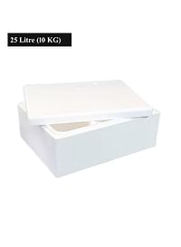 10 Kg Thermocol Ice Box Chiller Cool Box-Thermo Keeper Container Expanded Polystyrene Cooler Fishing Ice Bucket Capacity 25 Litres