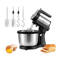 SOKANY Electric Stand Mixer 4L 5 Speed Tilt Head with Dough Rod Wire Whip & Beater Stainless Steel Bowl - EU Plug