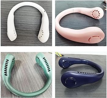 Cooling Neck Fan Hands Free Portable USB Air Cooler random color