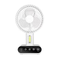 DP-7624, Rechargeable Small Table fan With LED Light