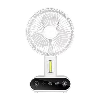 DP-7624, Rechargeable Small Table fan With LED Light