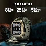 Fire-Boltt Shark 1.83 Inch Smartwatch with Rugged Outdoor Design, Bluetooth Calling Smartwatch Free Size - Camo Black Strap