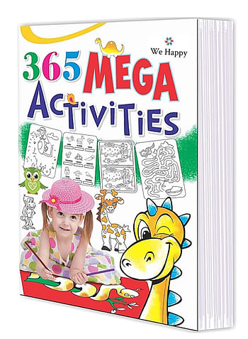 We Happy 365 Mega Activities كتاب تعليمي وممتع نشاط تعليمي للأطفال مع تحديات مختلفة وألعاب ممتعة
