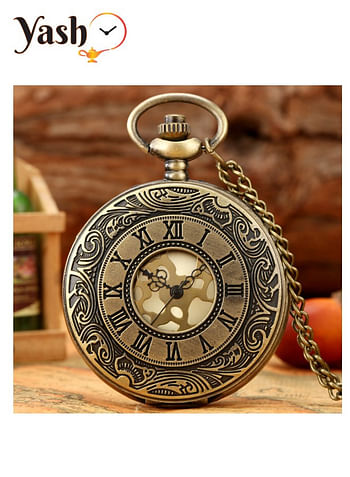 Yash Romanian Style Quartz Pocket Watches Collection Rom GLD LC