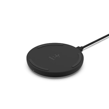 Belkin BOOST UP Wireless Charging Pad - 10W Fast Qi Certified for iPhone 11/11Pro/ 11 Pro Max/Xs Max/XR/XS/X/8 Plus/8, Samsung Galaxy Note 10, 10+, Huawei  & other QI enabled devices - Black