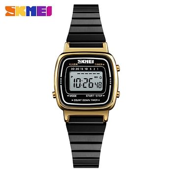 SKMEI 1252 Steel Digital Fashion Watch Top brand luxury Casual Ladies Women Watch