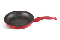 EDENBERG 24CM FRY PAN WITH LIDCoating : non-stick marble-granite coat, PFOA free RED/BLACK OMBRE