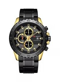 Curren 8334 Men's Water Resistant Analog Watch black